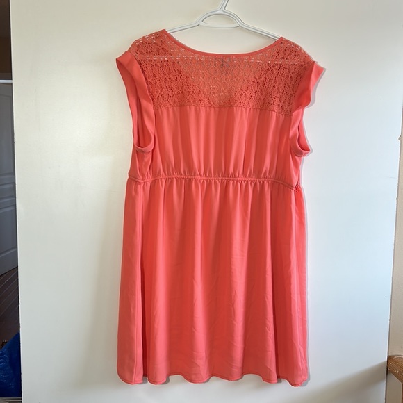 LIZ LANGE MATERNITY DRESS LACED BACK IN SIZE EXTRA LARGE ORANGE COLOUR - Picture 3 of 3